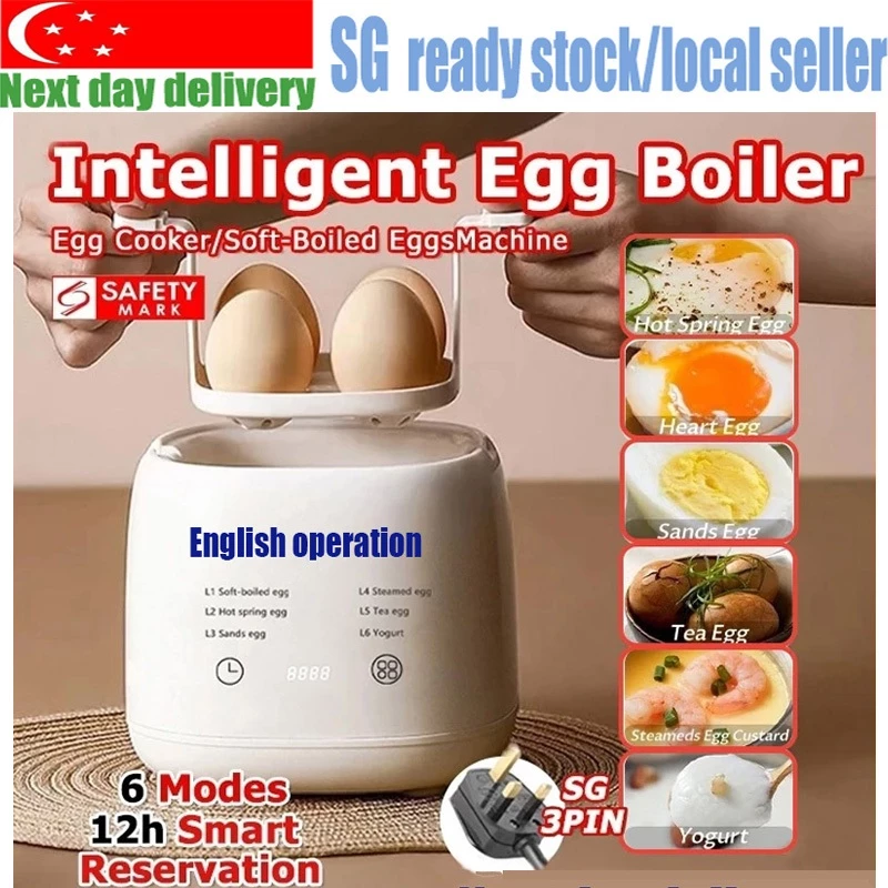 [A Sensation in Singapore] 🔥Mini Egg Cooker – "Supports Breakfast Flavors"! Singaporean users are all satisfied! Fully automatic, 7 modes, three-prong plug.