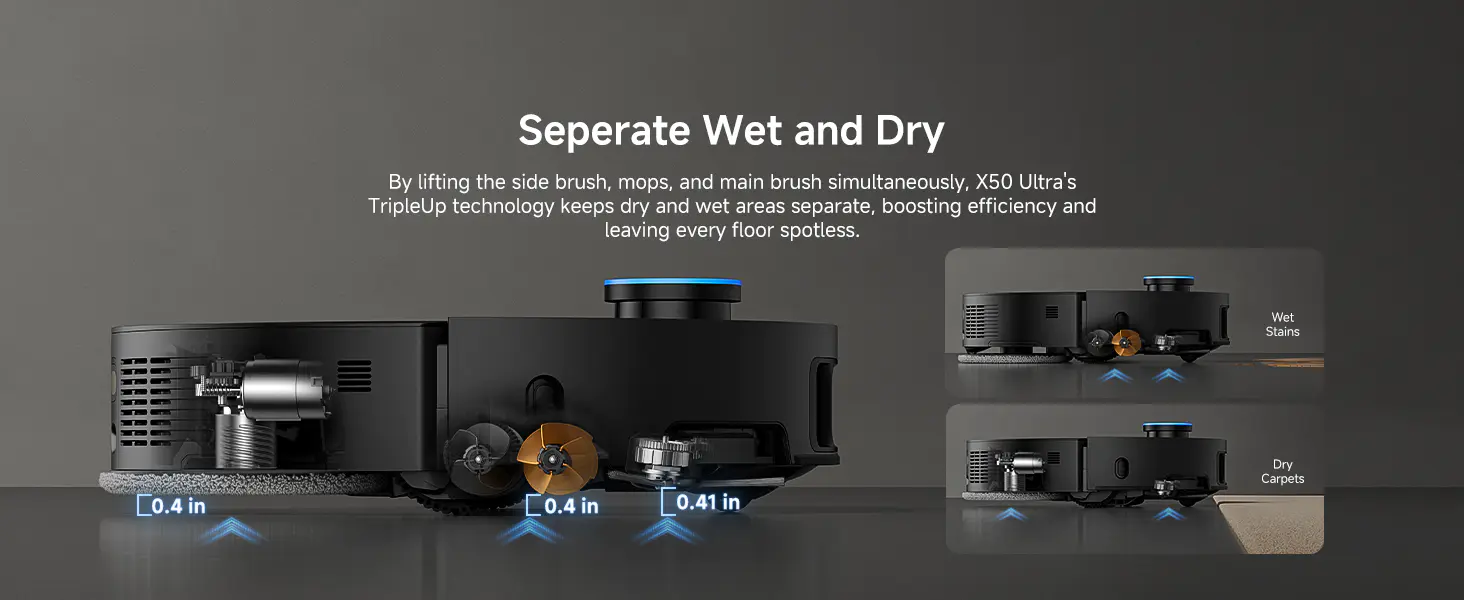 X50 Ultra Robot Vacuum and Mop - Halloween Limited time 10% discount Auto-Empty and Mop Self-Cleaning, 20,000Pa Suction, Obstacle Avoidance and 360° Navigation, Corner to Edge Deep Cleaning, Detangling Brush