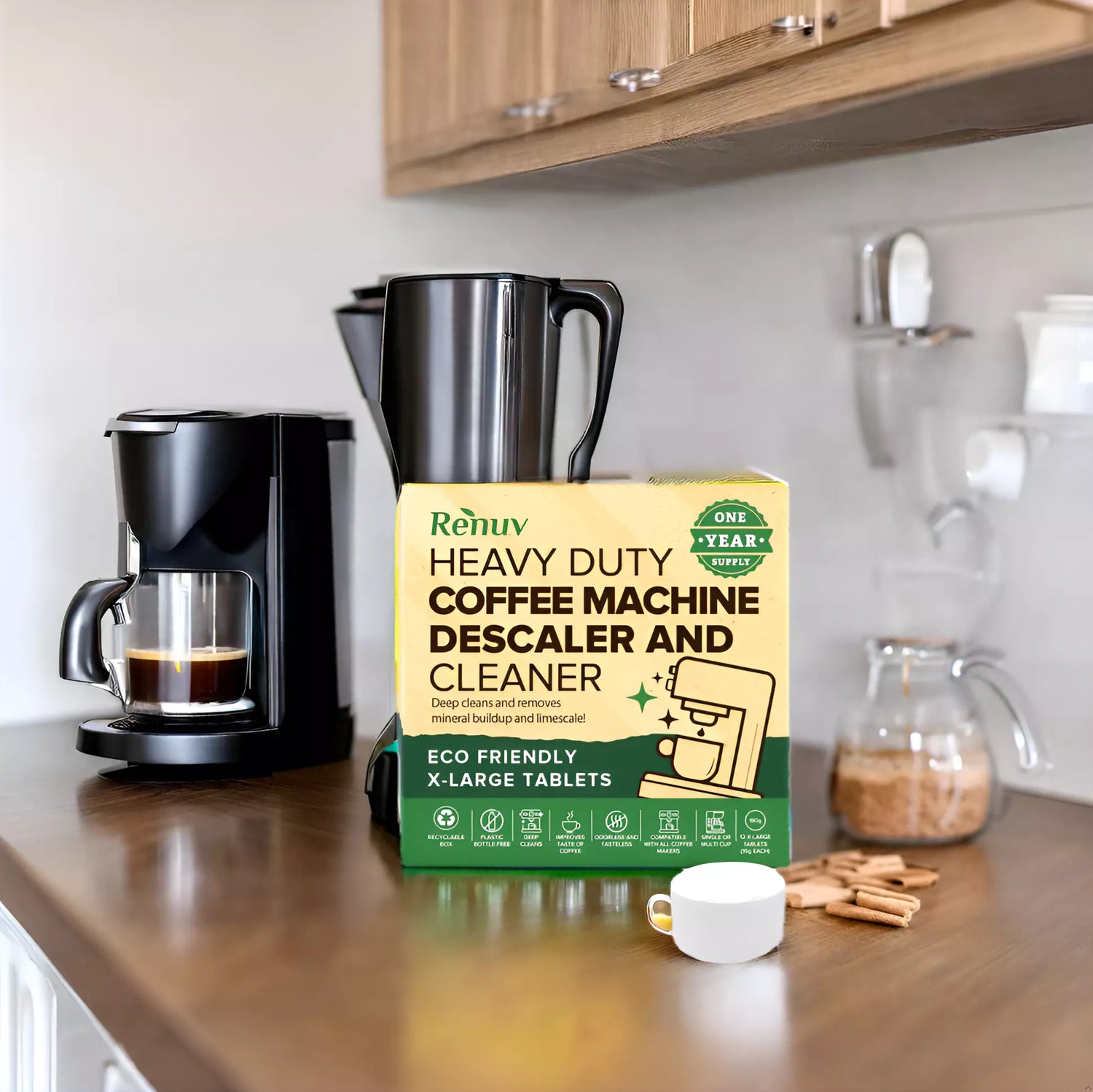 Coffee Maker Cleaner and Descaler Tablets. 12 Uses for Single Cup. Multi Cup. Coffee Pot Maker & Espresso Machines